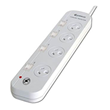 Sansai 4 Way / 4 Outlets Surge Powerboard  with Individual Switches